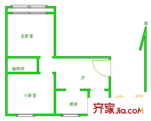 复兴路81号院户型图户型图 2室1厅1卫1厨