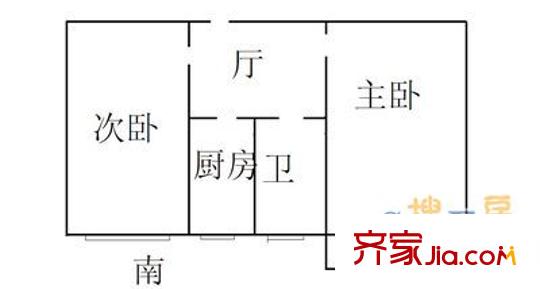 复兴路81号院 2室 户型图