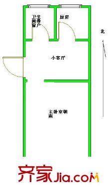 汽修一厂宿舍户型图户型图 1室1厅1卫1厨