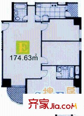锦湖园公寓户型图户型E 3室1厅2卫1厨