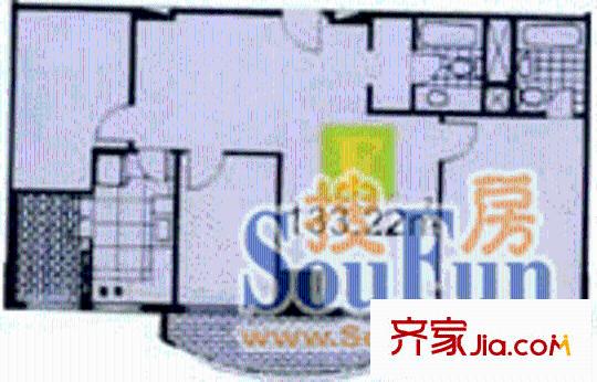 锦湖园公寓户型图户型F 3室1厅2卫1厨