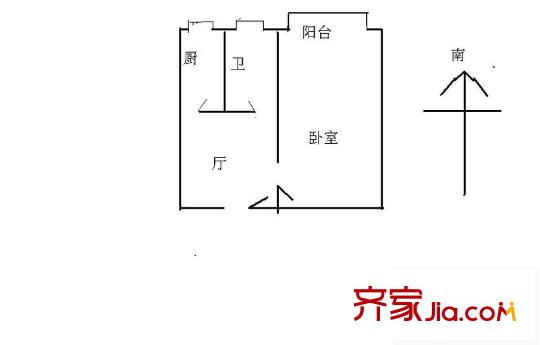 安德路47号院户型图户型图 1室1厅1卫1厨