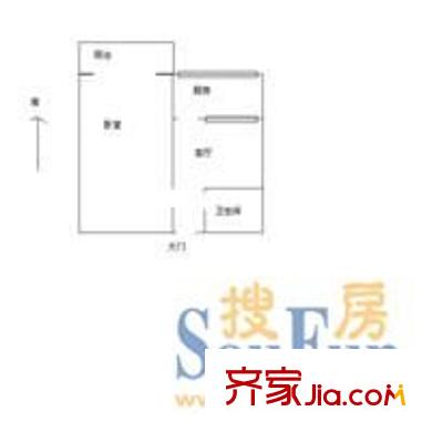 司达小区 1室 户型图