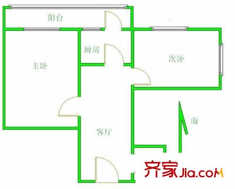 司达小区户型图2室 户型图 2室1厅1卫1厨