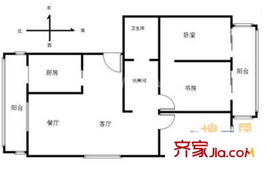 海淀南路24号院 3室 户型图