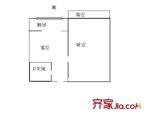 姚家井小區(qū) 1室 戶型圖