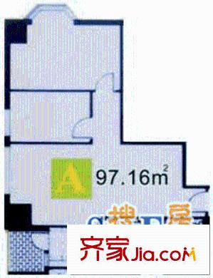 锦湖园公寓户型图户型A 2室2厅1卫1厨