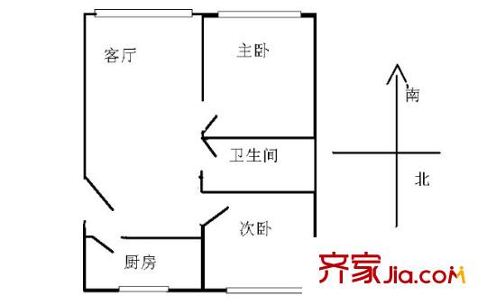 红联村户型图户型图 2室1厅1卫1厨