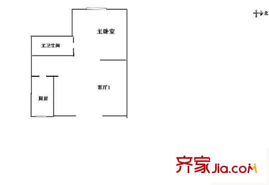 红联村户型图户型图 1室1厅1卫1厨