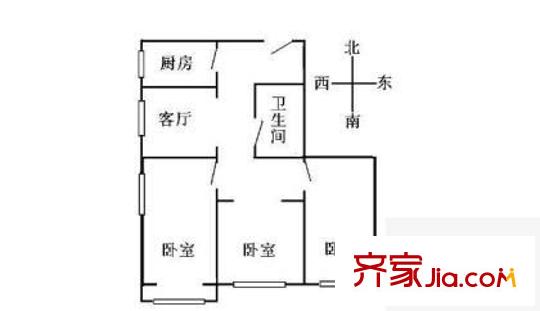 红联村户型图户型图 3室1厅1卫1厨