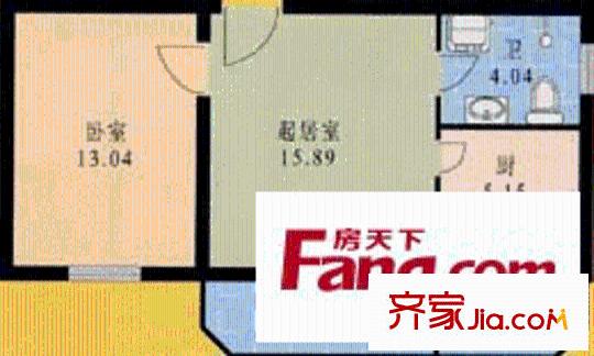 花家地西里一区户型图户型图 1室1厅1卫1厨