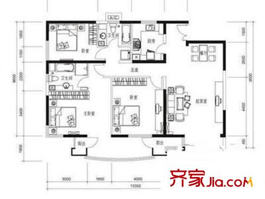 新荣家园 4室 户型图