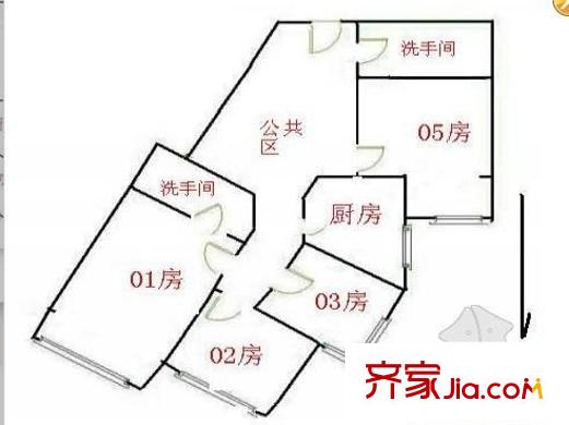 新荣家园 4室 户型图
