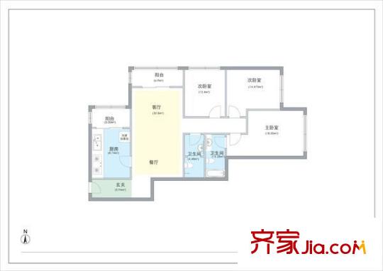 新荣家园 3室 户型图