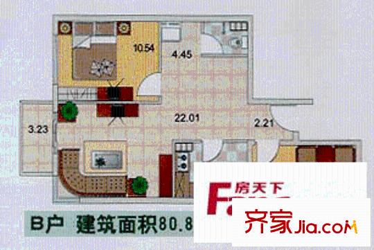 盛鑫嘉园户型图户型图 2室2厅