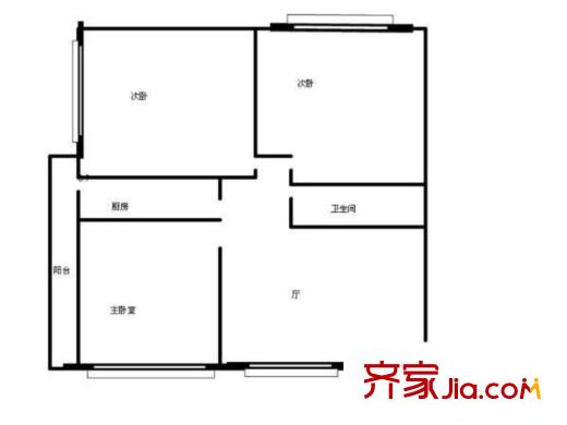 关东店北街 3室 户型图