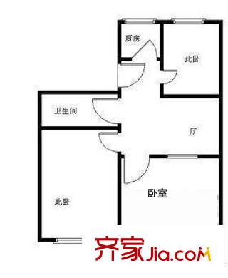 文聯(lián)宿舍戶(hù)型圖戶(hù)型圖 3室1廳1衛(wèi)1廚