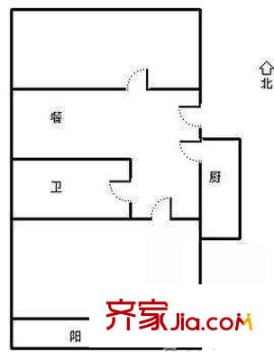 文聯(lián)宿舍戶型圖戶型圖 2室1廳1衛(wèi)1廚