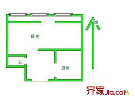 文聯(lián)宿舍 1室1廳1廚1衛(wèi)38平
