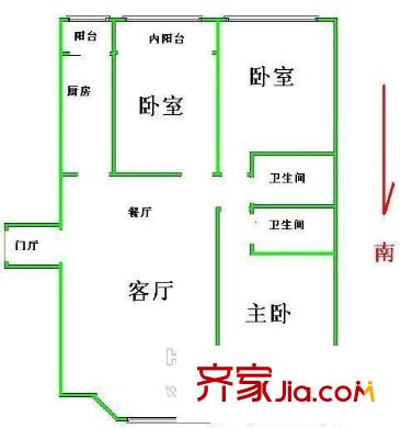文聯(lián)宿舍 4室 戶型圖