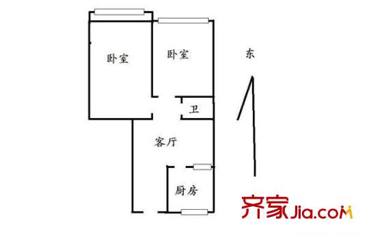 司达小区户型图2室 户型图 2室1厅1卫1厨