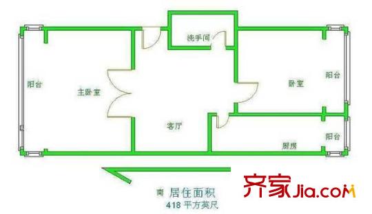 司达小区户型图2室 户型图 2室1厅1卫1厨