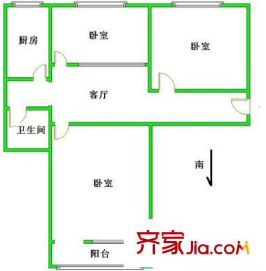蓟门东里 3室 户型图