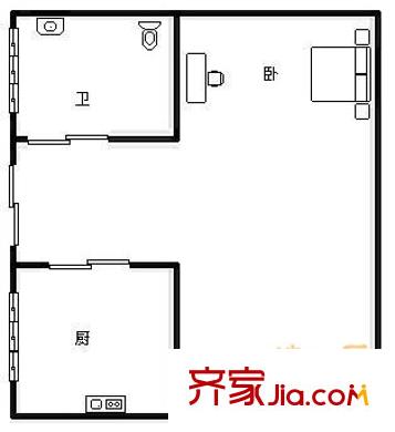 行宫南区 1室 户型图