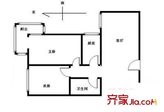 沁园公寓 户型图
