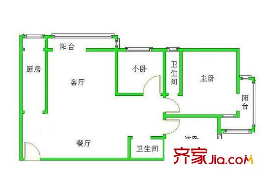 沁园公寓 户型图