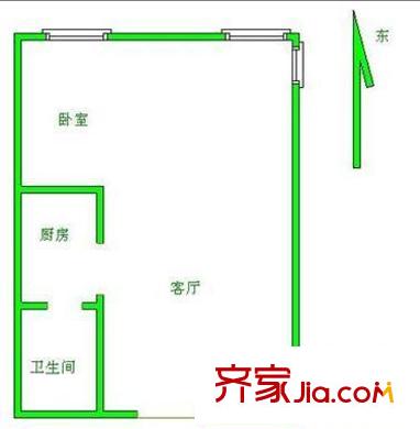 安宁佳园户型图户型图 1室1厅1卫1厨