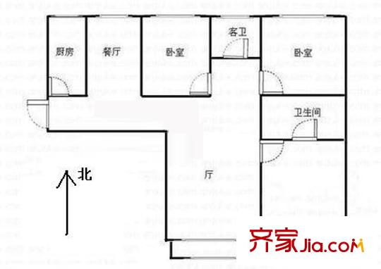 安宁佳园户型图户型图 2室2厅2卫1厨