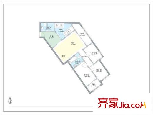 新荣家园 3室 户型图