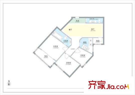 新荣家园 3室 户型图