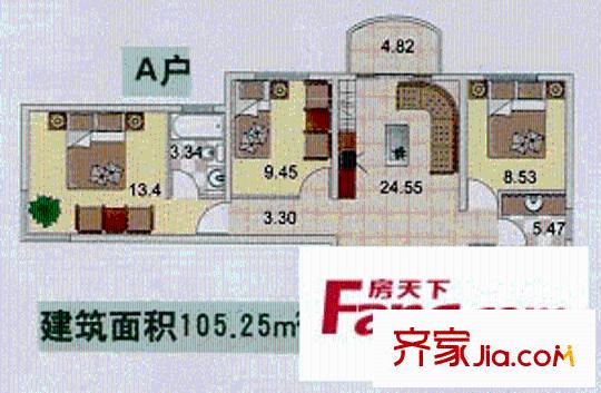 盛鑫嘉园户型图户型图 3室2厅