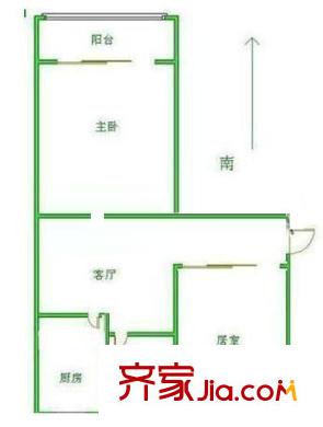 右安門內(nèi)西街戶型圖戶型圖 2室1廳1衛(wèi)1廚