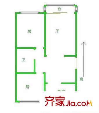 右安門內(nèi)西街戶型圖戶型圖 2室1廳1衛(wèi)1廚
