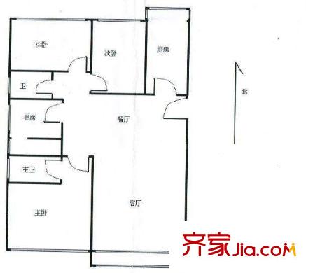 安宁佳园户型图户型图 4室2厅2卫1厨