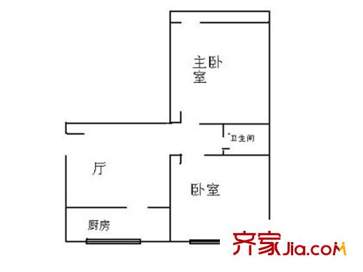 万寿路西街12号院户型图户型图 2室1厅1卫1厨