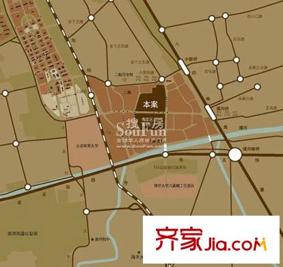 橡树湾交通图区位