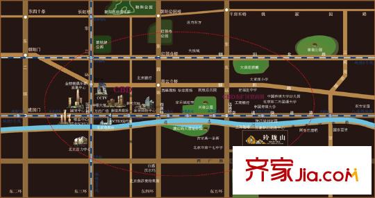 中建玲珑山交通图