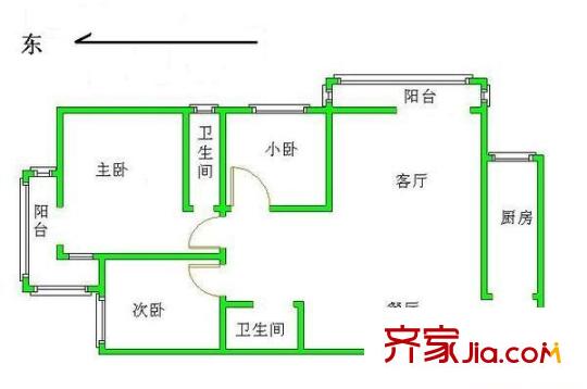 沁园公寓 户型图