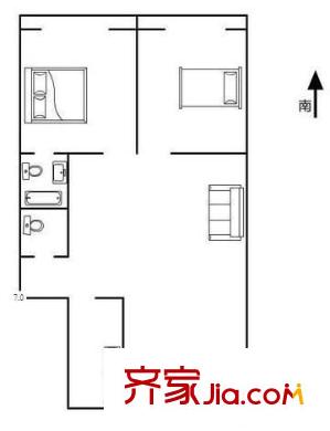 車站西街13號院 2室 戶型圖
