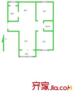 康营家园 2室 户型图