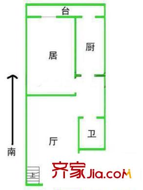 复兴路46号院户型图户型图 1室1厅1卫1厨