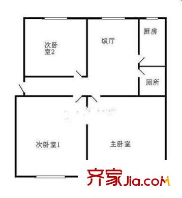 王庄路27号院户型图户型图 3室1厅1卫1厨