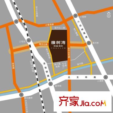 橡树湾交通图