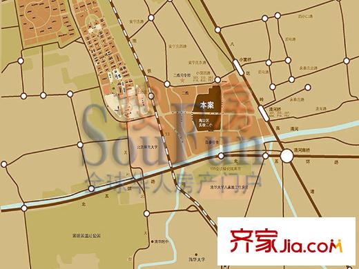 橡树湾交通图区域