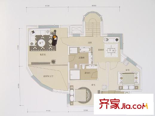 一瓶戶型圖三居戶型圖 3室2廳3衛(wèi)1廚