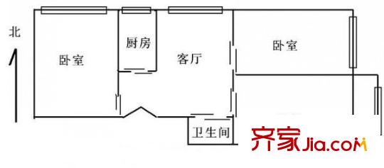 車站西街13號院 3室 戶型圖